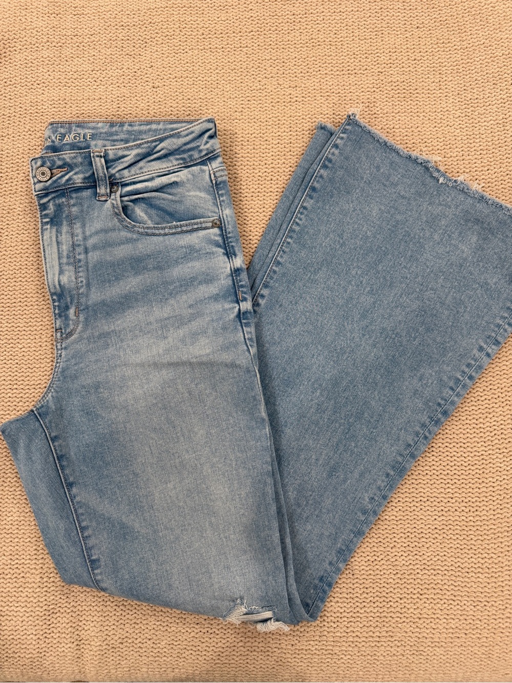 American Eagle Outfitters Light Blue Wide Leg Jeans